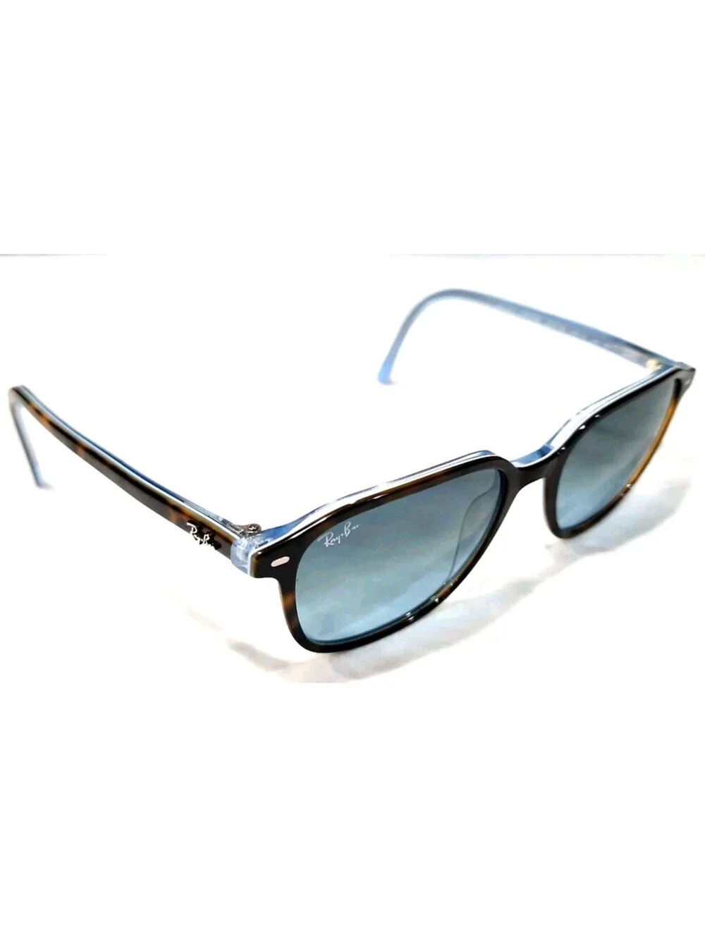 Ray Ban RB2193 1316/3M Lg Sz Tortoise Blue Square Sunglasses 53-18 145 Read